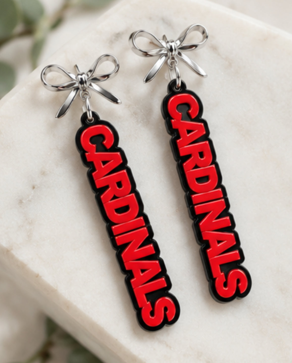 Cardinal Earrings - Long