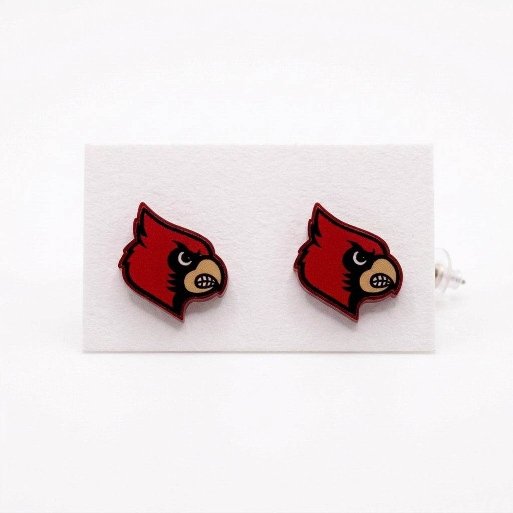 Cardinal Head Stud Earrings